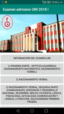 Examen admision UNI 2018 I android App screenshot 7